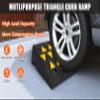Rubber Curb Ramp, 4.1" Rise Height Sidewalk Curb Ramp, 13" Width 19" Length Driveway Ramp for Curb, Heavy Duty Driveway Curb Ramp for Forklifts, Trucks, Buses, Cars, Wheelchairs, Bikes view 3