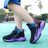 Jevaloo Boys and Kids Basketball Shoes Lightweight Fashion Sneakers Black Purple view 4