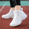 Jevaloo Boys and Kids Basketball Shoes Lightweight Fashion Sneakers White view 3