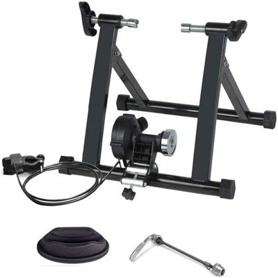 YXCUSAM Bicycle Trainer, Steel Magnetic Fitness Cycling Stand, Multi-Function Mountain Bike Exercise Stand for Gym, Club (Wired 700c)