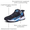 Jevaloo Boys and Kids Basketball Shoes Lightweight Fashion Sneakers Black Blue view 3