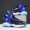Jevaloo Boys and Kids Basketball Shoes Lightweight Fashion Sneakers Blue view 3