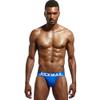 JOCKMAIL Jockstrap Athletic Supporters for Men Jock Strap Breathable Cotton Underwear (US, Alpha, XX-Large, Regular, Regular, Grey+Blue) view 3