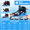 Kids Inline Skates for Boys and Girls Ages 6-12, Adjustable Beginner Skates with Light Up Wheels for Kids Youths Teen view 2