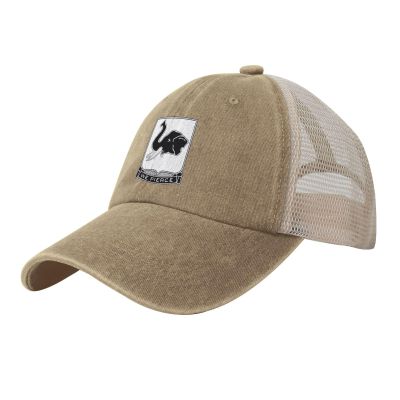 64th Armor Regiment Adjustable Washed Denim Mesh Hat Denim Baseball Cap Cowboy Hat