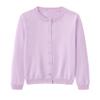 Miccina Girls Cardigan Sweater School Uniforms Toddler Long Sleeve Button Knit Solid Sweaters Tops Purple view 1