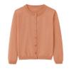 Miccina Girls Cardigan Sweater School Uniforms Toddler Long Sleeve Button Knit Solid Sweaters Tops Caramel view 1