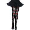 TC.ES Day of The Dead Skeleton Tights Dia De Los Muertos Legging with Feet, Halloween Zombie Costume Skull Stocking Socks (L Size) view 1