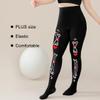 TC.ES Day of The Dead Skeleton Tights Dia De Los Muertos Legging with Feet, Halloween Zombie Costume Skull Stocking Socks (L Size) view 2