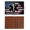 American Flag EMS Star of Life Paramedic Medic Passport Case Holder Wallet Protective Cover Blocking Card Travel Accessories Funny for Women Men view 2