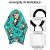 55x66 Inch Adult Barber Cape Monkey-Diving-Enjoy-Holiday Adult Haircut Cape With Snap Closure view 4