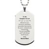 Amangny Daughter In Law Engraved Silver Dog Tag - Unwavering Love for Christmas Gifts view 1