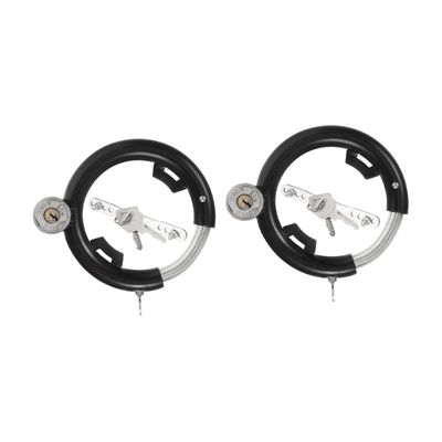 Happyyami 2sets Portable Sturdy Bike Lock Multi-Function Theft Circle Lock for Mountain and Scooters Each for Outdoor Cycling