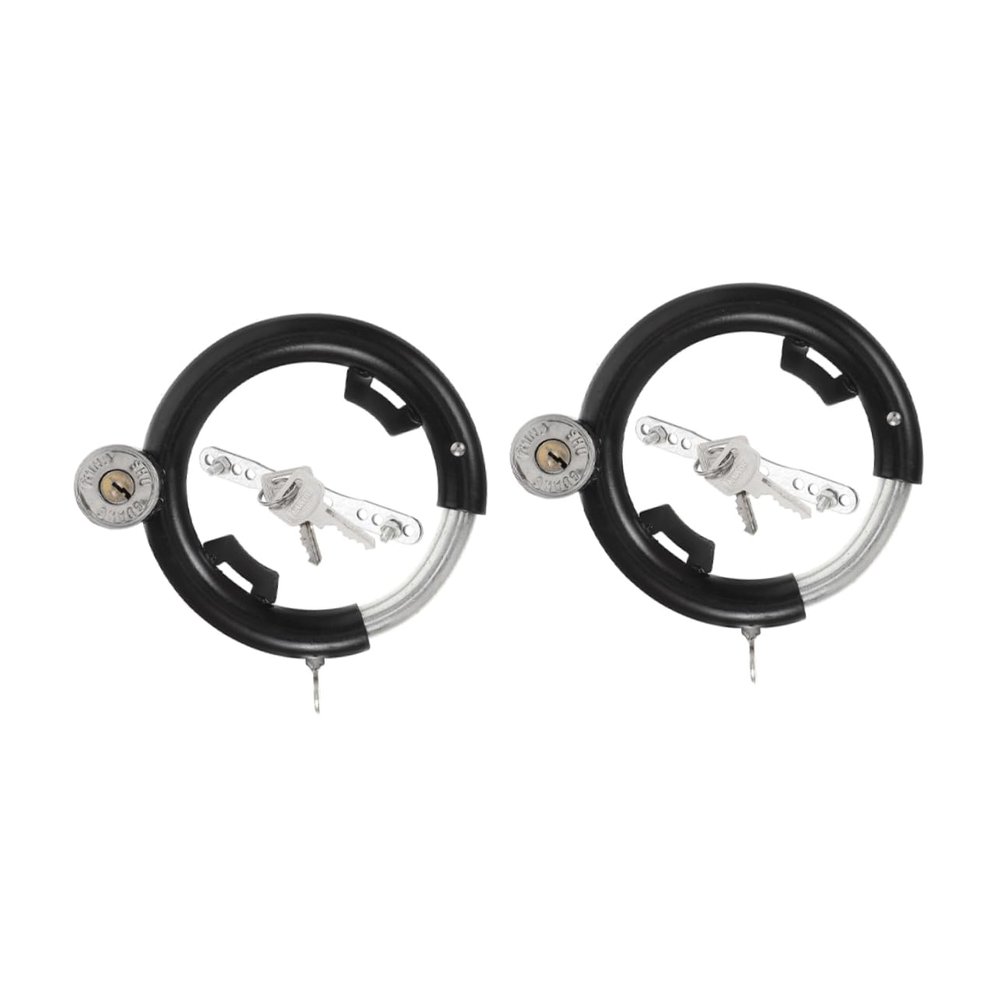 Happyyami 2sets Portable Sturdy Bike Lock Multi-Function Theft Circle Lock for Mountain and Scooters Each for Outdoor Cycling