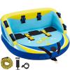 3 Person Towable Tube for Boating, Inflatable Water Sports Towables for Boats to Pull 1-3 Rider, Sofa Style Boat Tube with Dual Front and Back Tow Points, Including Nylon Tow Rope and Air Pump view 1