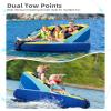 3 Person Towable Tube for Boating, Inflatable Water Sports Towables for Boats to Pull 1-3 Rider, Sofa Style Boat Tube with Dual Front and Back Tow Points, Including Nylon Tow Rope and Air Pump view 3