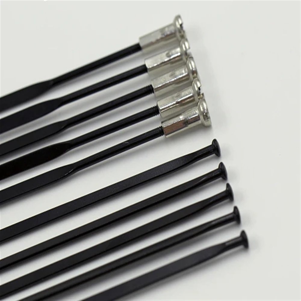 FTCYM 5Pcs 14G 2.0MM Bicycles Spokes with Nipples Road Bike Straight Pull Spokes for Equipe Cosmic Bike Parts Cycling Bike Spoke Accessorie(298mm 5pcs)