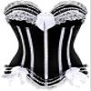 ADELCE Plus Size Corset Top for Women Bustier Lace up Gothic Lingerie Burlesque Costume Dress White 7XL view 1