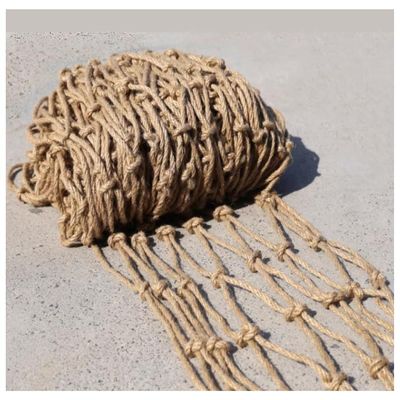 Durable Hemp Rope Net Garden Netting Cargo Net Automotive Cargo Nets Decorative Fences Decking Rope Net Perfect for Home and Garden Use(1x4m)