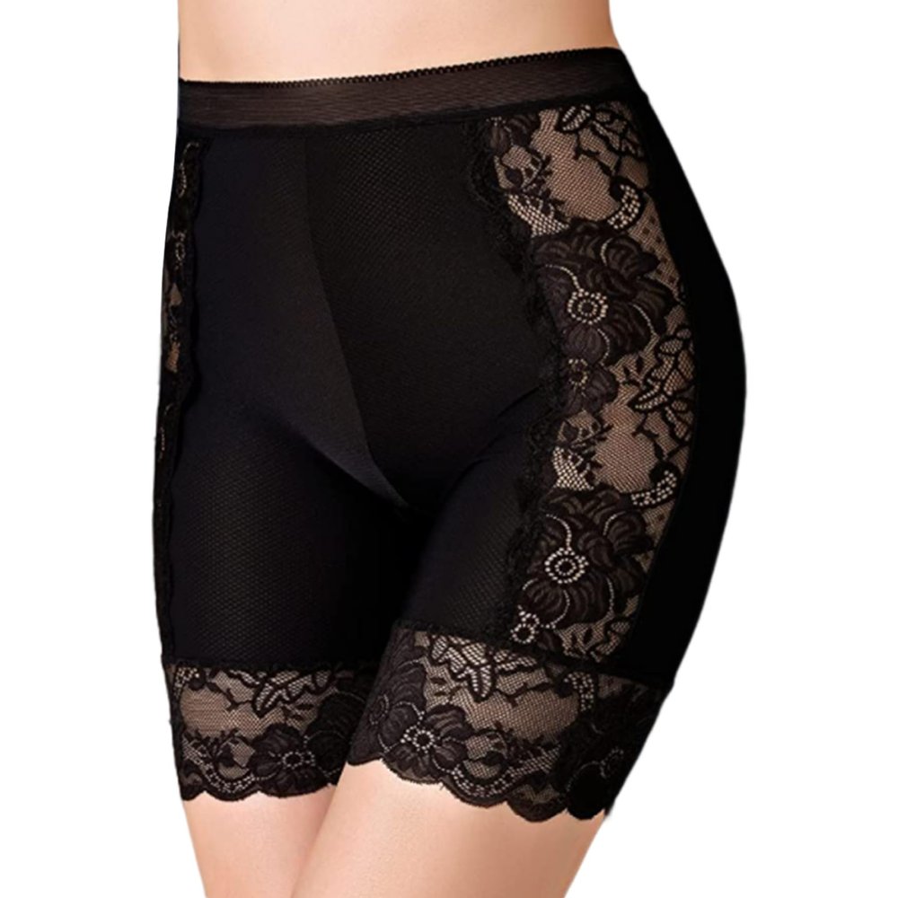 Women Under Dress Shorts Seamless Short Pants Anti Chafing Shorts with Lace Soft Non Slip High Waist Stretch Chub Rub Shorts Black XL Summer Outdoor Use