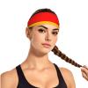 WZYWHJ Soft and Absorbent Headband for Red Basketball Workout - Ideal Hair Accessory for Yoga, Running, and More! germany flag Pattern, Black view 3