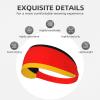 WZYWHJ Soft and Absorbent Headband for Red Basketball Workout - Ideal Hair Accessory for Yoga, Running, and More! germany flag Pattern, Black view 4