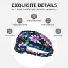 WZYWHJ Soft and Absorbent Headband for Red Basketball Workout - Ideal Hair Accessory for Yoga, Running, and More! Purple Camellia Pattern view 4