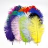 KTGCOZS Pack of 5 10-12" Dyed Ostrich Feathers Herl Plume Fluffy Nymph Body Fly Tying Materials Wedding Supplies DIY (White 5pcs) view 1