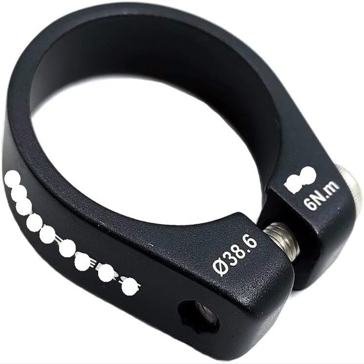 ZerHoc Bike Seat Post Clamp Aluminum Alloy Bicycle Seat Post 37mm 38.1mm 38.6mm Special Specifications Bike Seatpost Clamp Seat Clamp(38.6mm)