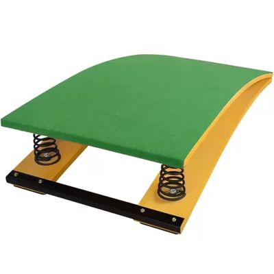 ENWINDXS Gymnastics Equipment for Kids, Kindergarten Gymnastics Spring Board for Kids, Home Playing Room Wooden Elastic Board for Vault Practice, Heavy Duty Solid Wood, with 2 Springs(Green)