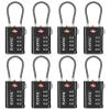 ANVIL TSA Approved Luggage Locks with Search Alert Indicator, 4-Digit Combination Suitcase Lock, Advanced TSA008 Core Heavy Duty Anti-Theft Travel Lock for Double Zippers, Backpacks (8, Black) view 1