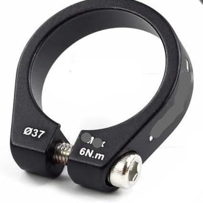 ZerHoc Bike Seat Post Clamp 1 Pcs Aluminum Seatpost Collar Clamp 37mm 38.1mm 38.6mm Big Size Bolt Fixed Type Seat Post Clamp Seat Clamp(Id 37mm)