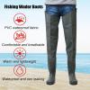 JCWGLY PVC Waterproof Hip Waders for Men Women, Lightweight Fishing Wader Boots with Anti Slip Outsole, for Outdoor Farmland(Green,7) view 3