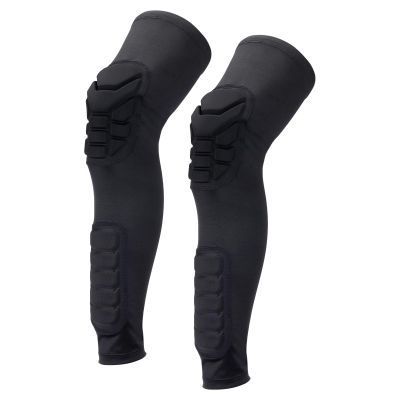 PATIKIL M Knee Calf Pads, 2 Pack Knee Braces Pad Compression Leg Sleeve Protective Calf Shin Guard for Youth Adults Football Basketball Baseball, Black