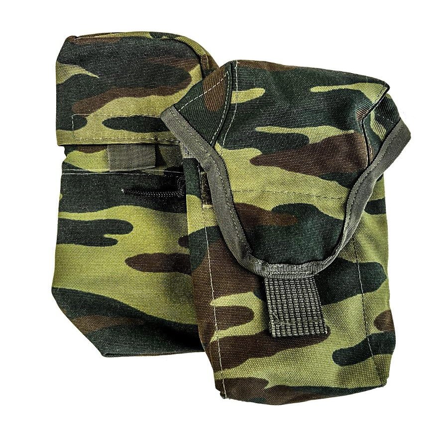 Tactical Pouch for 2 Magazines, 1 Signaling Devices Right & Knife MOLLE T Russian Army (Flora)