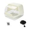 Aymzbd Gym Chalk Holder Chalk Box Adjustable Handle Portable Gymnastics Chalk Holder Weightlifting Chalk Bucket Holder for Climbing, White