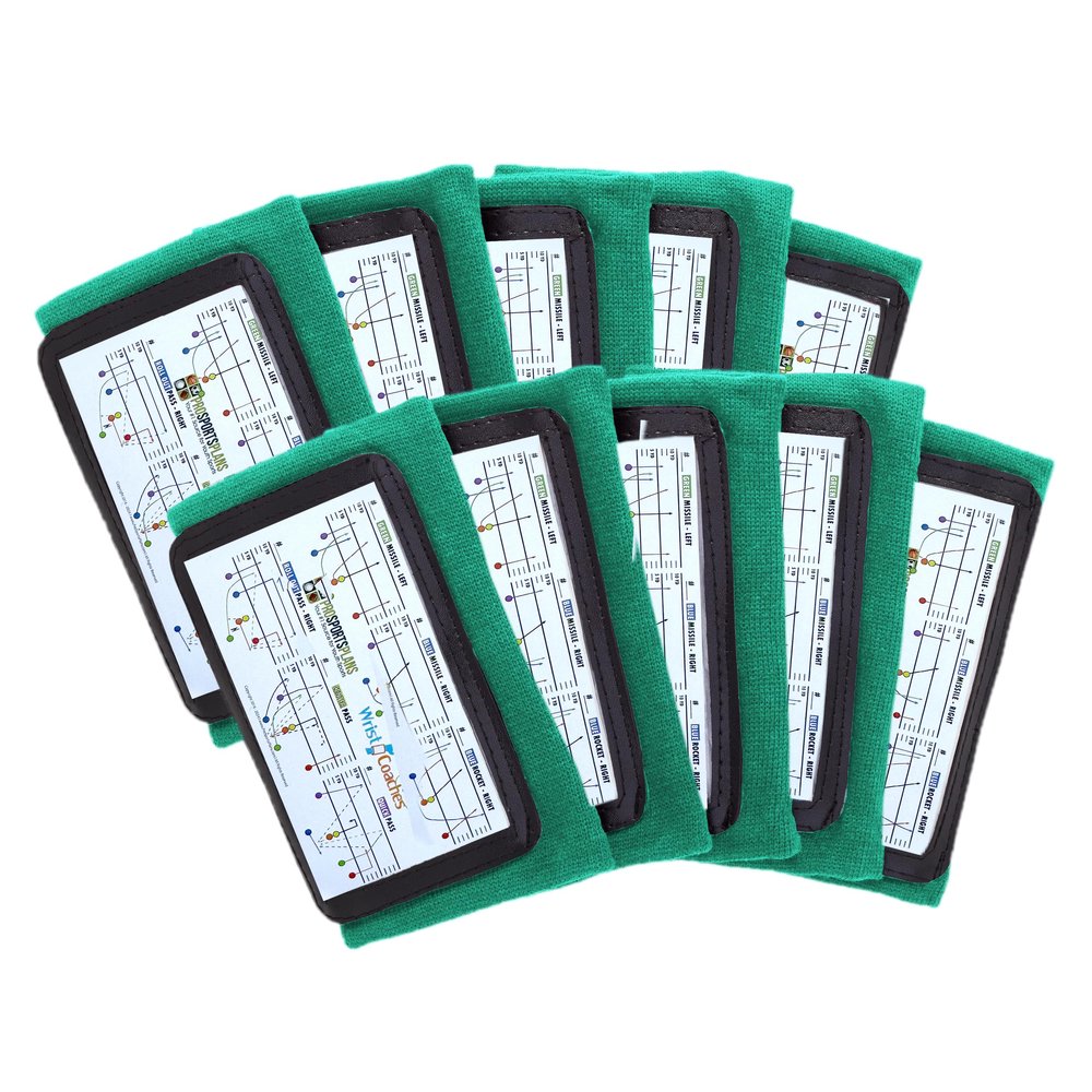10-Pack Football Play Wristbands - Youth Quarterback Gear - Wristband Playbook - Softball Wristbands for Signs