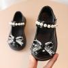 Girls Round Toe Ankle Strap Mary Jane School Shoes with Bow Chunky Platform Dress Shoe Pumps Dress Platform Slides Kids (Black, 9.5 Toddler) view 3
