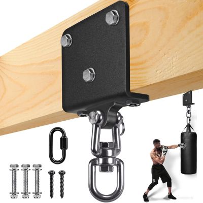 BeneLabel Punching Bag Hanger for Heavy Bag 1000 LB Capacity Beam Mount Hardware 360 Rotation Boxing Bag Ceiling Mount I-Beam Heavy Bag Hanger with Carabiner