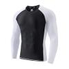 USKOY Men's Rash Guard Long Sleeve UPF 50+ Sun Protection Quick Dry Swim Shirt with Compression Fit for BJJ, Surfing & Gym Training Asym White Sleeve X-Large view 1