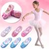 Ballet Shoes for Girls, Dance Flat Practice Slippers Split Soft Leather Flat Sole Yoga Gymnastics Shoes (B, 2.5 Big Kids) view 4