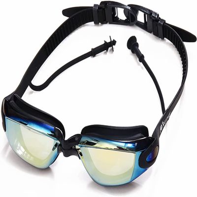 YQYBF Swim Goggle, Comfortable Wearing Waterproof Swimming Goggle with Silicon Headband, Swimming Goggles for Outdoor Swimming, Surfing and Other Sports