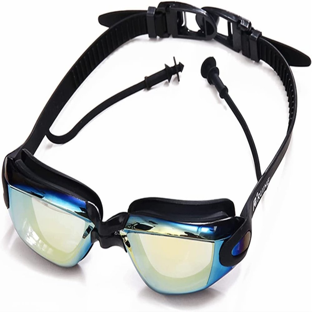 YQYBF Swim Goggle, Comfortable Wearing Waterproof Swimming Goggle with Silicon Headband, Swimming Goggles for Outdoor Swimming, Surfing and Other Sports