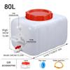 Heavy Duty Water Container Plastic Water Storage Carrier with Tap 50l 80l 110l 200l Water Tank Water Bottle Dispenser for Camping Caravan Hiking Outdoor(Size:80L) view 2