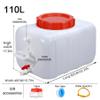 Heavy Duty Water Container Plastic Water Storage Carrier with Tap 50l 80l 110l 200l Water Tank Water Bottle Dispenser for Camping Caravan Hiking Outdoor(Size:110L) view 2