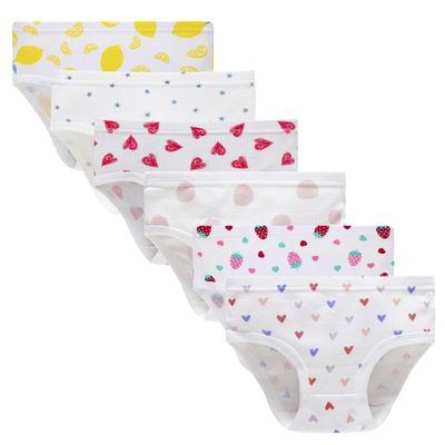 Barara King Little Girls Undies Kids Underwear Soft Cotton Panties (Pack of 6) Size 6