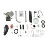 110CC Bicycle Engine Bike Motor Kit, 2-Stroke Gas Motorized Bike Conversion Kit w/Air Cooling&CDI Ignition System, 6000RPM Single-Cylinder Gasoline Petrol Bicycle Motor for Most 26" 28" Bikes (Silver)