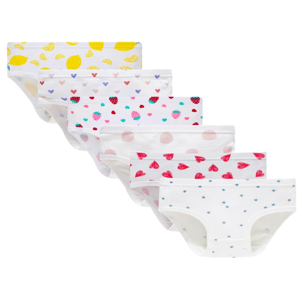 Cadidi Dinos Kids Toddler Panties strawberry Little Girls Assorted Underwear (Pack of 6) Size 3T