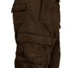 Men's Cargo Sweatpants Casual Fleece Joggers Loose Fit Open Bottom Athletic Pants for Men with Pockets Brown XXL view 3