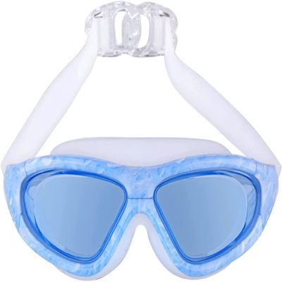 YQYBF Swim Goggles with Pain-Free Strap Leakproof, No Hair Pulling, UV Protection(E)